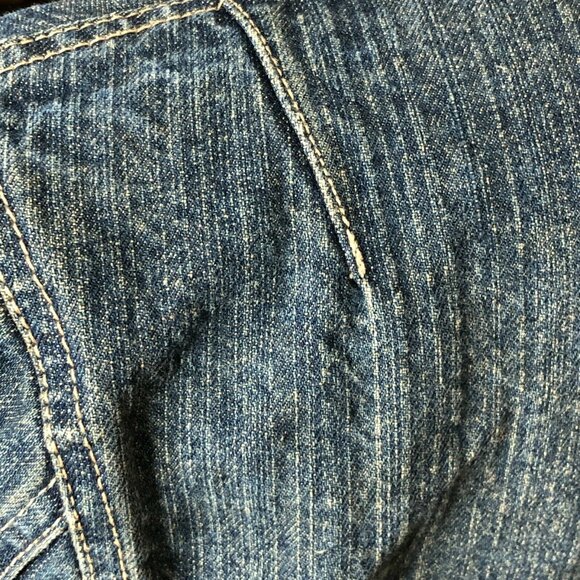Duck Head Jean Jacket Womens XL Denim Blue Distressed Pockets Buttons - Picture 9 of 12